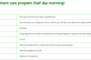 Ran Tong Elephant Care Program Half Day Morning