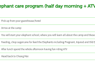 Ran Tong Elephant Care Program Half Day Morning Atv